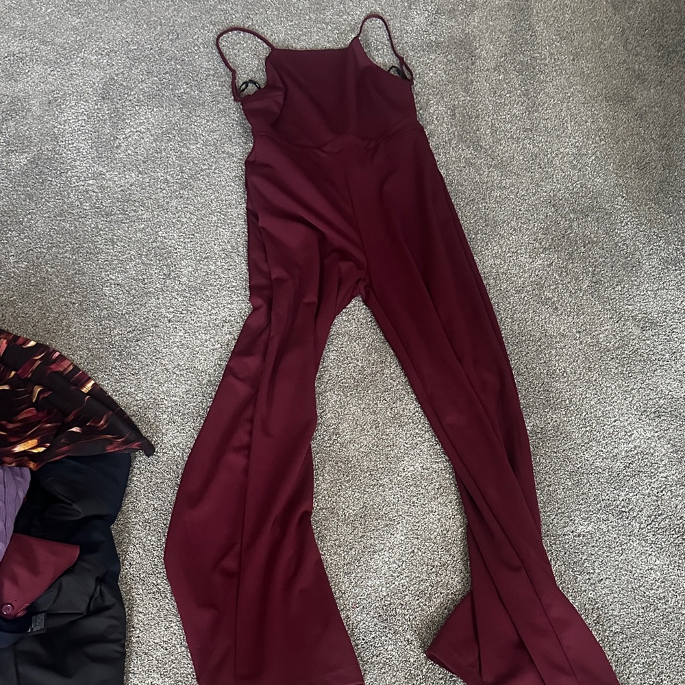 Lulu's Elegant Burgundy Jumpsuit NWT